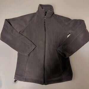 Columbia Brown High Collar Zip Up Fleece Jacket with Pockets Women's Sz Medium
